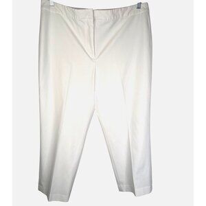 Talbots Heritage Size 14 Womens White Cropped Lined Pants
